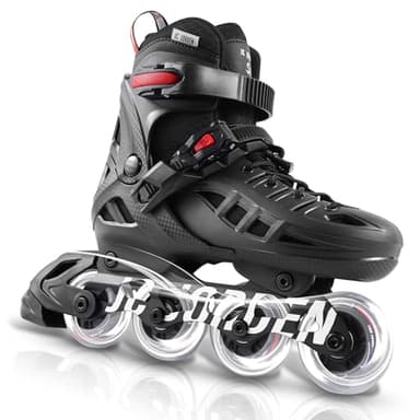 Inline Skates for Kids Girls and Boys, 4 Sizes Adjustable Roller Skates Blades with Full Light Up Wheels for Women Men, Durable Outer Shell, Roller Skates 4-12 Adults - Image 1