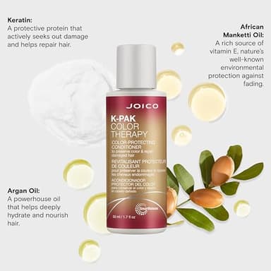 Joico K-PAK Color Therapy Color-Protecting Conditioner | For Color-Treated Hair | Boost Shine & Elasticity | Repair Breakage | Rebuild Damaged Hair | With Keratin & Argan Oil | 1.7 Fl Oz - Image 5