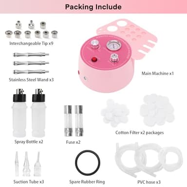 TwoWin 3 in 1 Face Machine for Facial Skin Care, Professional Suction Power Facial Device Equipment, 65-68cmHg Facial Skin Care Salon Equipment Removal & Spray - Image 7