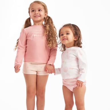 Gerber Baby Girl's Standard Rashguard Set, Starfish, 5 Years - Image 4