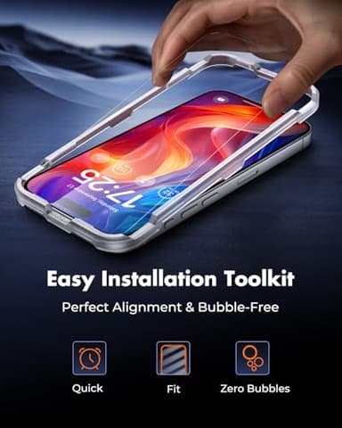 UNBREAKcable 2-Pack Screen Protector for iPhone 16 Pro, Double Shatterproof Tempered Glass [Easy Installation Frame] [9H Hardness] [99.99% HD Clear] [Case Friendly] for Apple iPhone 16 Pro 6.3 inch - Image 8