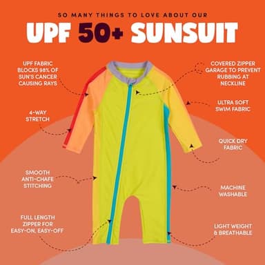 SwimZip Boys' Long-Sleeve UPF 50+ Swimsuit for Baby, Toddler, & Little Boys - Image 3