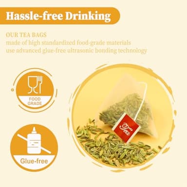 FullChea - Fennel Tea Bags, 30 Teabags, 4g/bag - Premium Whole Fennel Seeds - Non-GMO - Caffeine-free - Helps Improve Digestion & Immune System - Image 5