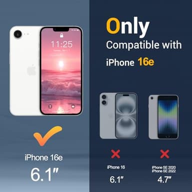 Temdan for iPhone 16e Case, Compatible with Magsafe, Anti-Yellowing, Military-Grade Protection, Shockproof Slim Magnetic Phone Case Cover, Rose Red - Image 2