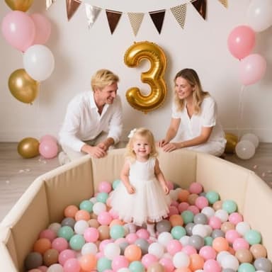 GOGOSO 100 Pit Balls Plastic Balls for Baby Toddlers GirlsToddlers for Playhouse, Baby Pool, Play Ball Fun Centers, for Babies, Kids, Toddlers 1-3, Phthalate Free BPA Free - Image 5