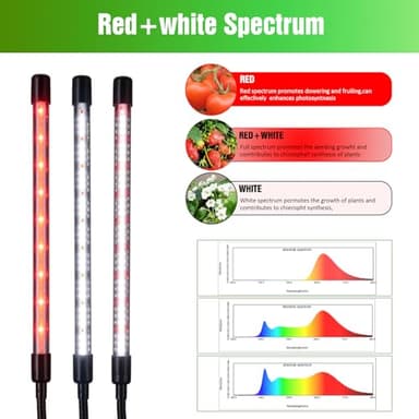 WTINTELL LED Grow Lights for Indoor Plants,LED Plant Grow Light with Stand,Led Full Spectrum,10 Dimmable Levels,3 Modes Timing,Tripod Adjustable 15-72 inch. - Image 2