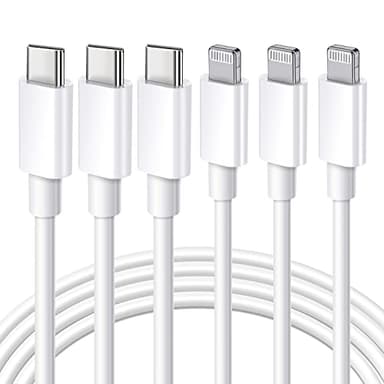 Ximytec [MFi Certified] USB C to Lightning Cable 3Pack 10FT iPhone Fast Charger Cable Type C Charging Cord Compatible with iPhone 14 13 13 Pro Max 12 12 Pro Max 11 XS XR X 8 iPad,White - Image 1