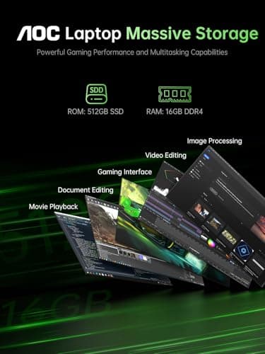 2025 16.1 Laptop Computer AMD Ryzen 7 5700U (8C/16T, Up to 4.3GHz) Radeon RX Vega 8 Graphics Laptop 16GB RAM 512GB NVMe SSD, Windows 11, FHD Display, WiFi 6, 53Wh Battery, HDMI, Webcam, Backlit KB - Image 8
