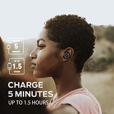 MONSTER Clarity 101 AirLinks Wireless Earbuds, Bluetooth 5.0 in-Ear Headphones with Charging Case, Stereo Earphones Deep Bass Sound, IPX5 Waterproof, Built-in Mic, Clear Call, Secure Fit for Sports - Image 7