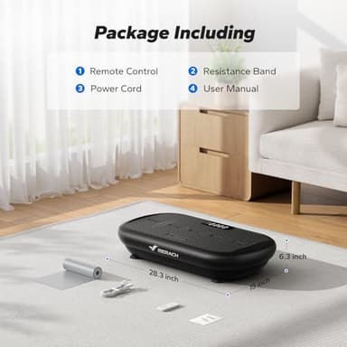 MERACH Vibration Plate Exercise Machine, Vibration Plate 440 Lbs Capacity, Bluetooth and Silicone Pedal, Stimulate Deep Fat, Vibration Plate for Lymphatic Drainage, Vibrating for Weight Loss(Black) - Image 8