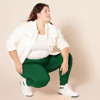 Amazon Essentials Women's Fleece Jogger Sweatpant (Available in Plus Size), Dark Green, Large - Image 7