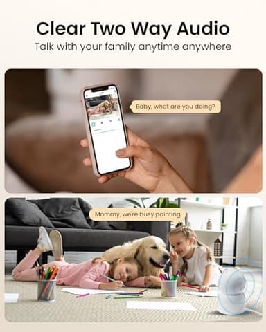 ZOSI C518 4MP Indoor Pan/Tilt Smart Home Security Camera for Pet Dog Baby Monitor,2.4G/5G Dual-Band Plug-in WiFi Cam,Auto-Tracking,Night Vision,Human Detection,2 Way Audio,Cloud&Memory Card Storage - Image 6