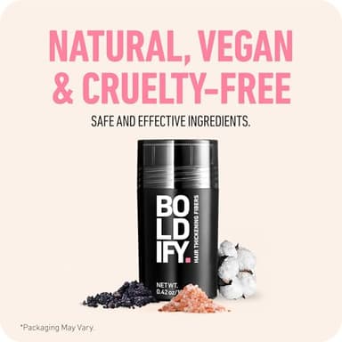 BOLDIFY Hair Fibers (56g) - Fill In Thinning and Fine Hair for an Instantly Fuller, Thicker Look - 14 Shades for Women & Men - Black - Image 9