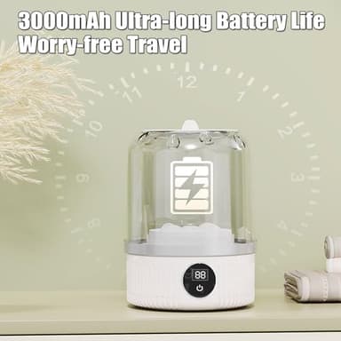 2025 Upgraded Portable Mini Washing Machine - Deep Clean Socks, Underwear, Baby Clothes - Ideal for Singles, Apartments, Travel (White) - Image 5