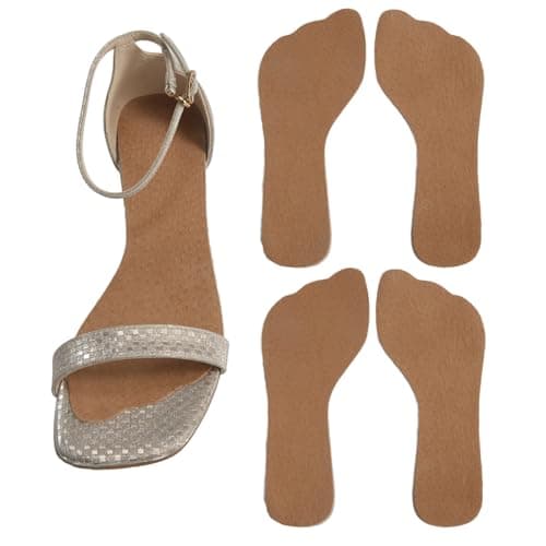 2 Pairs Pigskin Non-Slip High Heel Inserts, Ultra-Thin Adhesive Barefoot Sandal Inserts, New Lengthened 3/4 Weight Shifting Insoles for Dress Shoes, Flats and Boots - Image 1