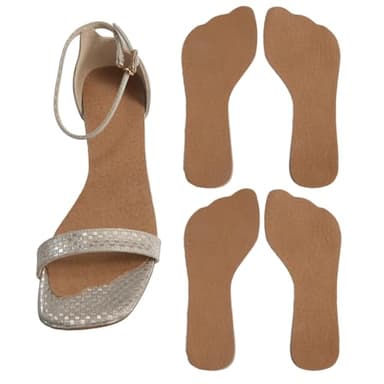 2 Pairs Pigskin Non-Slip High Heel Inserts, Ultra-Thin Adhesive Barefoot Sandal Inserts, New Lengthened 3/4 Weight Shifting Insoles for Dress Shoes, Flats and Boots - Image 1
