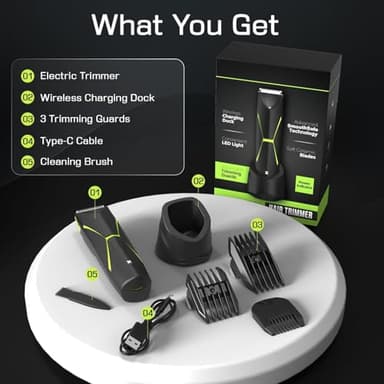 Electric Body Hair Trimmer for Men: Manscape Ball Trimmer Waterproof Pubic Hair Groomer Cordless Rechargeable Groin Shaver Replaceable Blade Wet/Dry Hygiene Razor Portable Body Grooming Travel - Image 7