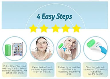 ESARORA Ice Roller for Face & Eye, Puffiness, Migraine, Pain Relief and Minor Injury, Skin Care Products - Image 6