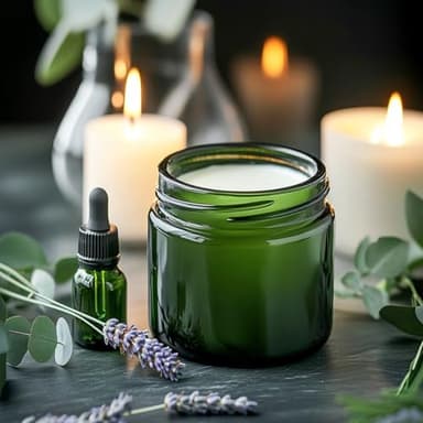 KEYWING 4oz Small Glass Jars with Black Lids, 24 Pack Green Cosmetic Containers Round Glass Jar with Inner Liners for Lotions, Cream, Powders and Ointments - Image 5