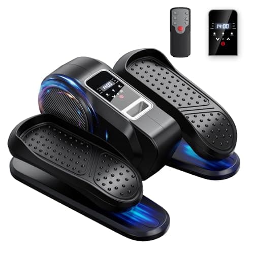 Under Desk Elliptical Machine for Home Workout, 12 Levels Speeds Ellipse Leg Exerciser While Sitting Quiet & Portable Seated Pedal Exerciser with Remote Control & Non-Slip Pad (Black) - Image 1