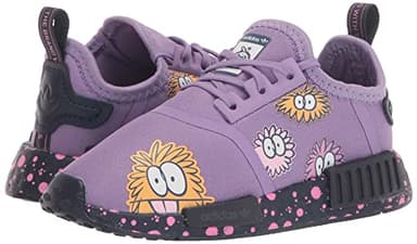 adidas Originals Kids NMD_R1's Sneaker, Super Purple/White/Shadow Navy (Elastic), 4 US Unisex Toddler - Image 7