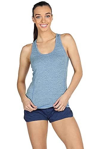icyzone Workout Tank Tops for Women - Racerback Athletic Yoga Tops, Running Exercise Gym Shirts(Pack of 3)(XL, Granite/Blue/Orange) - Image 6