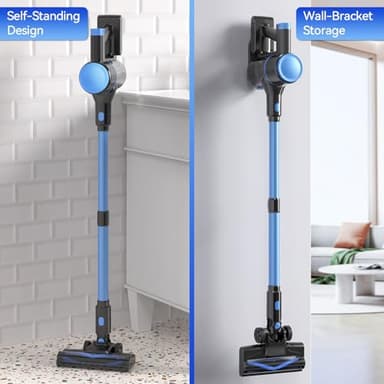 UML0 N8 Cordless Vacuum Cleaner, Lightweight Stick Vacuum with Powerful Suction, 2200mAh Battery, 40 Mins Runtime, Self-Standing, Rechargeable Vacuum Cleaners for Home Hardwood Floor Carpet Pet Hair - Image 7