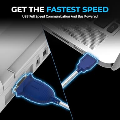SABRENT USB 2.0 to Serial (9 Pin) DB 9 RS 232 Converter Cable, Prolific Chipset, HEXNUTS, [Windows 11/10/8.1/8/7/VISTA/XP, Mac OS X 10.6 and Above] 2.5 Feet (CB-DB9P) - Image 4