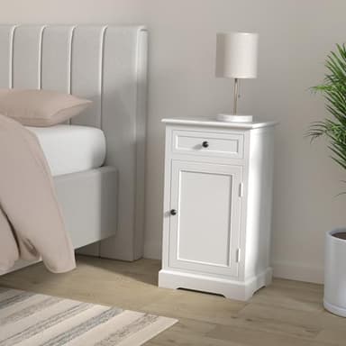 Red Lantern Classic Design, Cherry End Table, Rectangular, White - Image 2