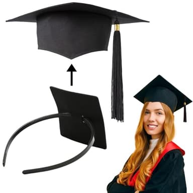 Graduation Cap Headband Insert, Grad Caps Headband Insert, Adjustable, Secures Cap and Keeps Hairstyle, Upgraded Interior Design, Simple and Practical Anti-Fall Hairband for Graduation (1 Pack, M) - Image 2