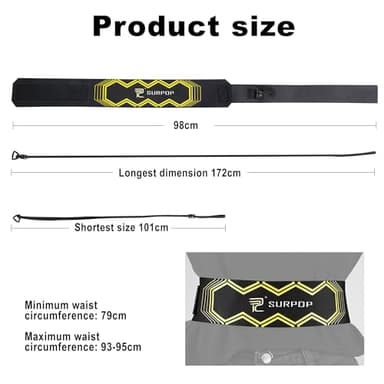 Soccer/Volleyball/Rugby Trainer, Football Kick Throw Solo Practice Training Aid Control Skills Adjustable Waist Belt for Kids Adults (Black) - Image 5