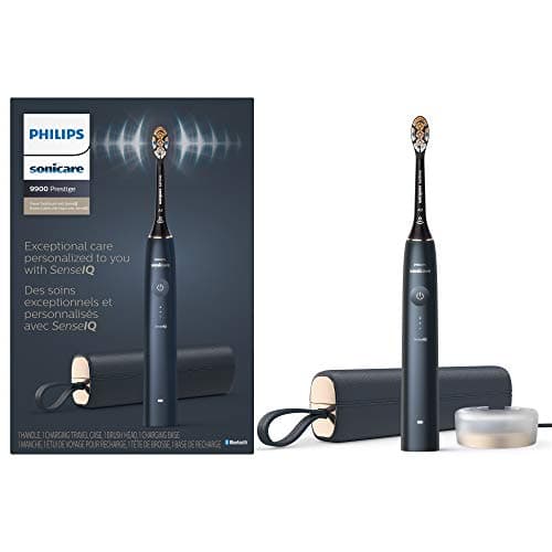 Philips Sonicare DiamondClean 9900 Prestige Electric Toothbrush - with SenseIQ Technology and Advanced AI App, 5 Brushing Modes, 3 Intensity Levels, Charging Travel Case,Midnight Blue, Model HX9990/12 - Image 1