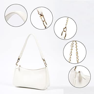 VODIU Clutch Tote Handbags with 2 Removable Straps and Zipper Closure Crossbody Bags Shoulder Purse Handbag for Women… - Image 6