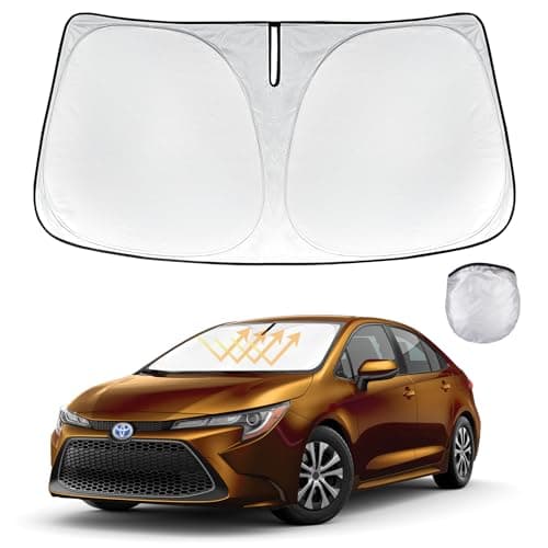 for Toyota Corolla Car Windshield Sunshade for 2020-2023 2024 Corolla Accessories Thicken 4-Layer Foldable Front Window Sun Shades Cover Sun Visor Protector 240T Reflective Fabric Car Accessories - Image 1
