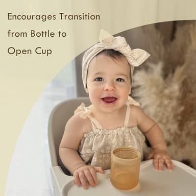 Moonkie Baby Straw cup | Silicone Toddler Sippy Cup Training Cup with Straw Lid | BPA-Free Drop-Proof Baby Cup | Led Weaning | 6 Months+, 5 oz, 2pack - Image 6