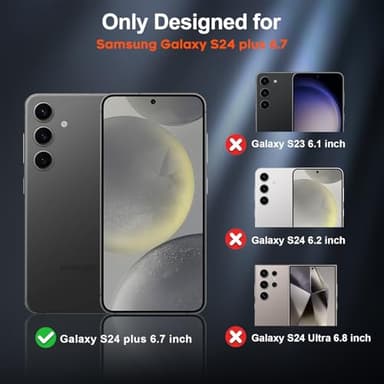 zapica Designed for Samsung Galaxy S24 Plus Case, [12 FT Military Grade Drop Protection] [Dual Layer Structure Design] Heavy Duty Shockproof Non-Slip Phone Cover for Galaxy S24+ 6.7 inch, Deep Blue - Image 2