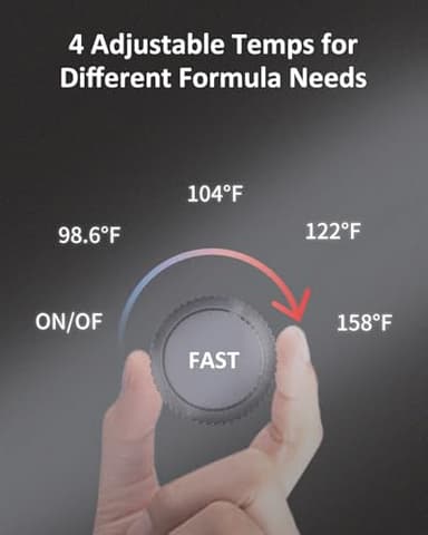 Water Warmer, HEYVALUE Baby Bottle Warmer, Formula Maker with Night Light, 4 Temperature Control & 72H Keep Warm, Detachable Tank, Instantly Dispenses Warm Water, Feed Baby More Easier and Healthier - Image 6