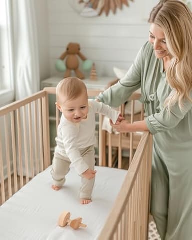 iMMDOKIN Pack and Play Mattress (38"x26"x1.5'') Certified, Hypoallergenic Dual-Sided Portable Crib Mattress Pad for Play Pen, Babies Toddlers, Soft, Waterproof, Machine Washable Cover, Standard Size - Image 2