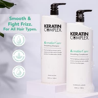 Keratin Complex - Keratin Care Smoothing Shampoo & Conditioner Duo - 33.8 fl oz Each - Image 2