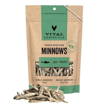 Vital Essentials Minnows Dog Treats, 2.5 oz | Freeze-Dried Raw | Single Ingredient | Premium Quality High Protein Training Treats | Grain Free, Gluten Free, Filler Free - Image 1
