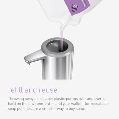 simplehuman Mandarin Orange Moisturizing Liquid Hand Soap Refill Pouch, 34 Fl. Oz. (Pack of 6) - Image 9