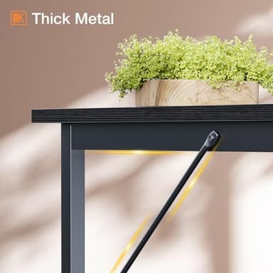 ODK Computer Desk Large Office Desk, 55 Inch Gaming Desk with Storage, Modern PC Desk Work Table with Headphone Hook for Home Office, Black - Image 7