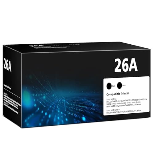 26A Black Toner Cartridge CF226A Compatible for HP 26A 26X Black Toner Cartridge Replacement HP26A Works with Laser Jet pro M402n M426fdw M402dn M402dw M402m Pro MFP M427dw M426dw M426fdn, 2 Pack - Image 1