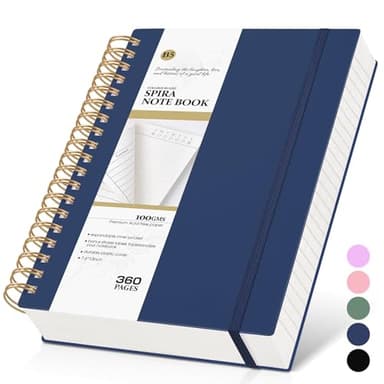 Spiral Notebook Journal, 360 Pages College Ruled Notebooks, Lined Thick Journals for Women Men,B5 Big Spiral Notebooks with 100GSM Paper, Spiral Bound Journal for Writing Work School Blue 7.6"×10" - Image 1