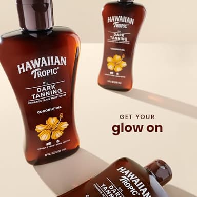 Hawaiian Tropic Dark Tanning Oil, 8oz | Moisturizing Body Oil with Cocoa Butter, Tan Enhancer, 8oz each Twin Pack - Image 3
