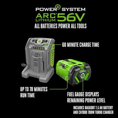 EGO POWER+ Electric Lawn Mower, Self-Propelled Cordless with 22" Aluminum Deck, Select Cut and Touch Drive, Includes 56V 10.0Ah Battery and Charger - LM2206SP - Image 8