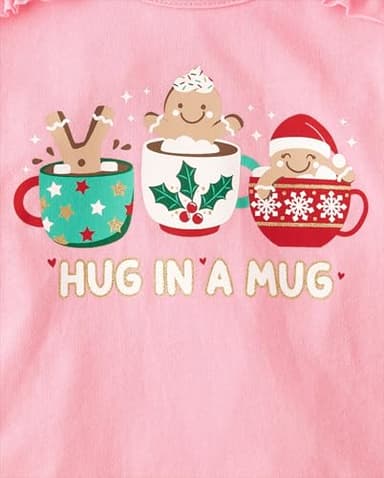 The Children's Place,Baby Girls,and Toddler 2 Piece Outfit,Holiday Hug in A Mug,5 Years - Image 2
