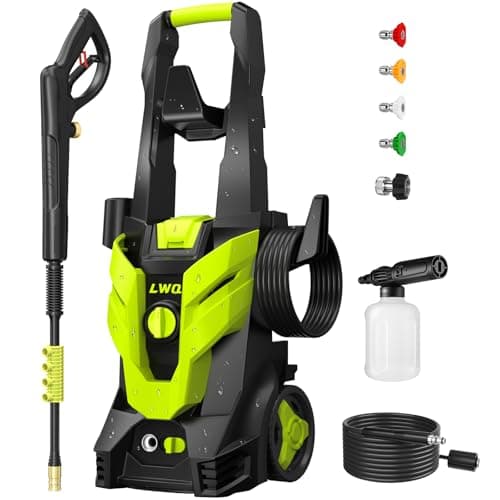 Pressure Washer, Power Washer with 4 Quick Connect Nozzles, High Pressure Cleaning Machine with Foam Cannon for Cars/Fences/Driveways/Patios/Home Cleaning - Image 1