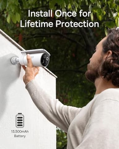 Baseus Solar Security Camera Wireless Outdoor, S1 Pro 2-Cam Kit, Forever Power with Auto Sunlight-Tracking System, Dual Camera with 3K Clarity, No Monthly Fee, 16TB Expandable Local Storage - Image 6