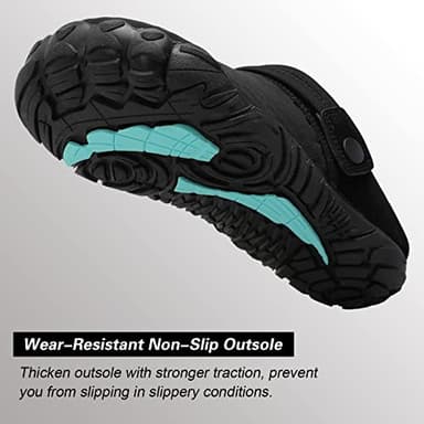 Besroad Beach Quick Drying Slip on Walking Hiking Sports Water Shoes Fashion Sneakers for Women Men Black 13 Women/12 Men - Image 5